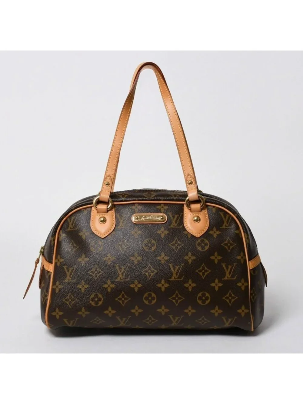 Louis Vuitton Montorgueil PM Handbag Vachetta Leather Brown Gold